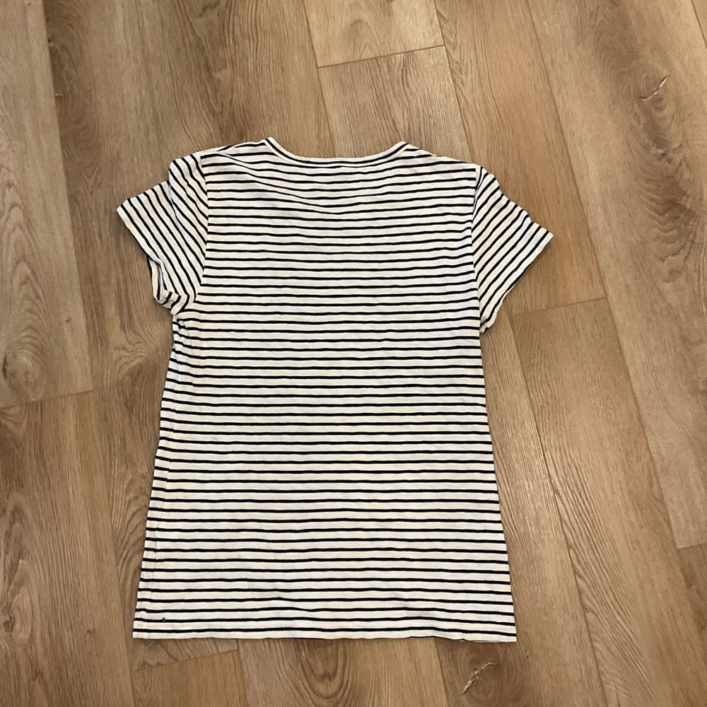 J. Crew Black and White Stripe Studio Tee - Picture 4 of 4